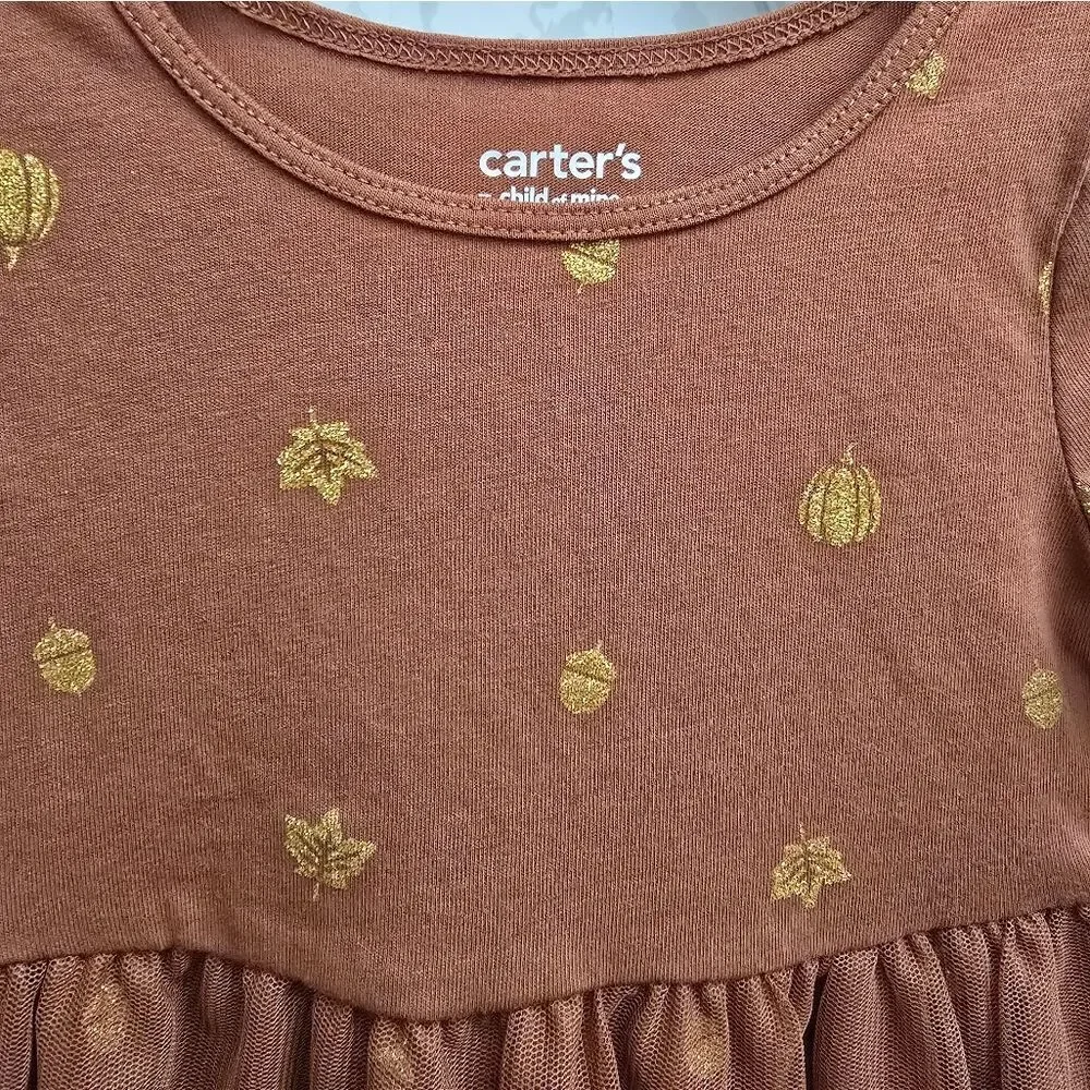 Carter's Girls Thanksgiving Tulle Dress, Sizes 12 months, 2T